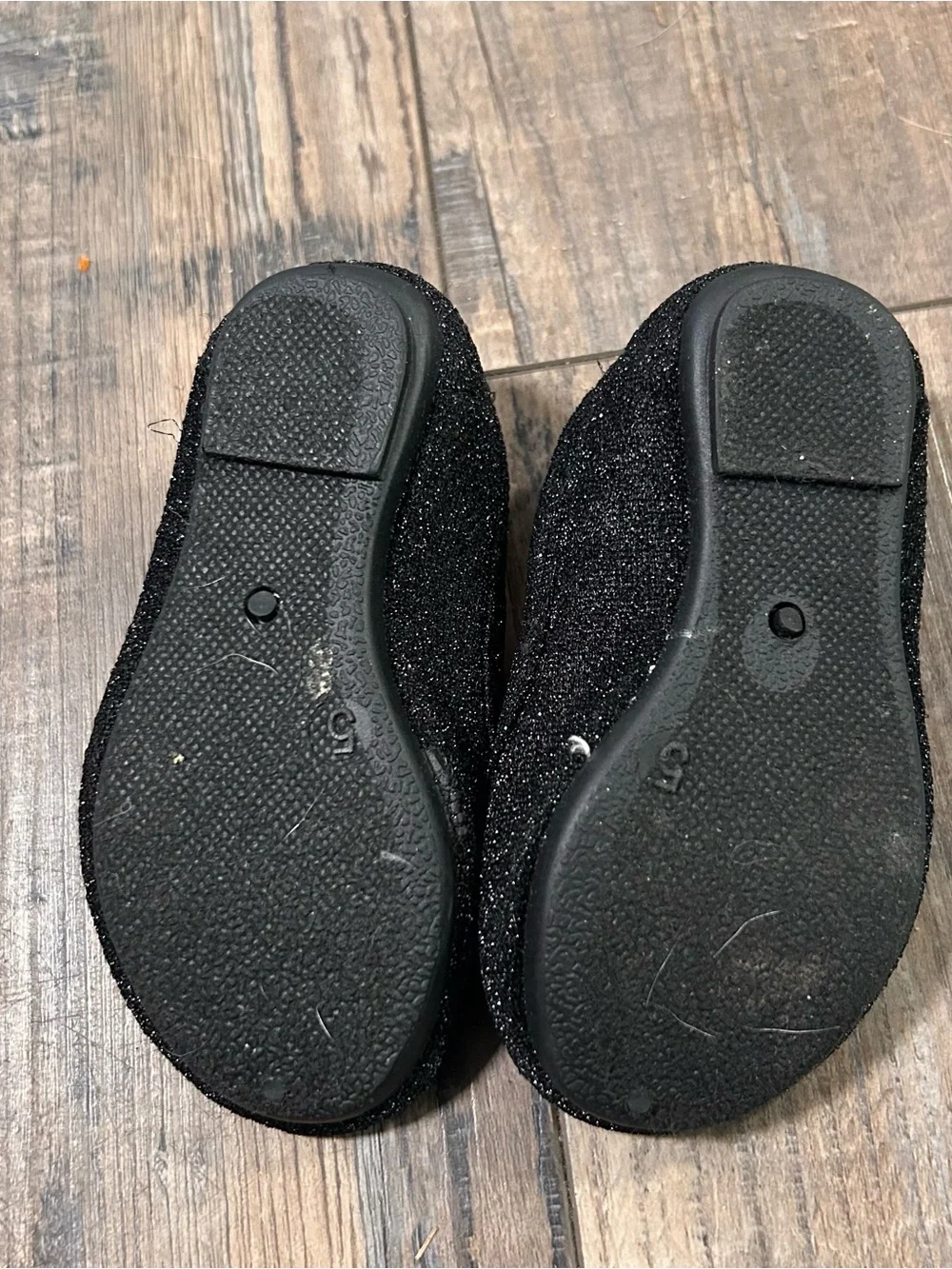 Swiggles Toddler Girls Shoes Size 5 Black Cat  Flats  Glitter
